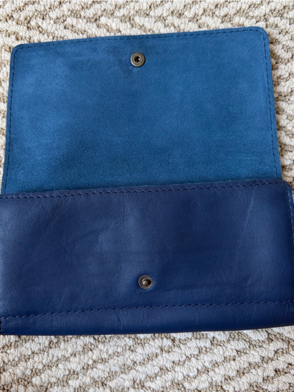 Portland Leather Goods 🦄 Electric Blue Deluxe Accordion Purse AP like new